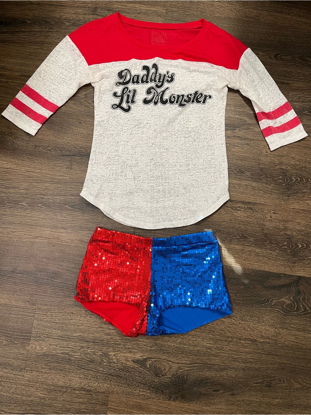 Daddyās Lil Monster Harley Quinn Inspired Outfit Set ā Size Small